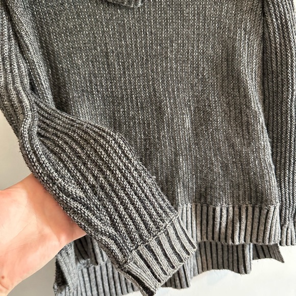 Joie Oversized Grey Cowl Neck Wool Blend Designer Sweater Size Medium EUC - Picture 5 of 7